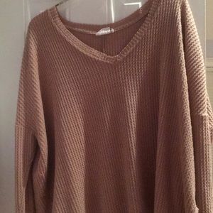 Out from under v neck sweater oatmeal color